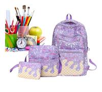 Cartable fille école Ensemble 3 pièces mignon motif glace cartable sac