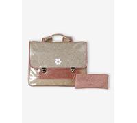 Cartable fille en polyuréthane beige TU