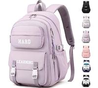 Cartable Fille Garcon Primaire - KESEDE Sac a Dos Maternelle cp Rentree Scolaire Convient Pour Ordinateur Portable De 15" Sac à Dos DéContracté Adolescence Cartables, Violet