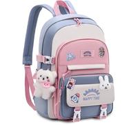 Cartable Fille Primaire, 20 litres Sac a Dos Fille Cartable if, Sacs Scolaires Léger et Imperméable Enfants de 8 à 14 Ans, Bleu