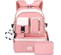 Cartable Fille Primaire le collège Sac à Dos Femme Ordinateur Portable 16 Pouces, Sacs Scolaire pour Voyage Loisir Travail Affaire Enfant Adolescente Le lycée la fac CM1 CM2 Élégant Rose