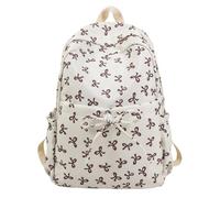 Cartable Fille Primaire Motif Nœuds, Sac D'école Primaire Multi-compartiments, Sac Ecole Fille Primaire Mode, Petites Backpack Préscolaire pour Scolaire Garderie Ecole, Cadeau pour Rentree Scolaire