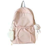 Cartable Fille Primaire Sac a Dos College Fille Cartable Kawaii avec Pendentif, Léger Sac Ecole Primaire en Nylon pour Enfants de 7 à 14 Ans