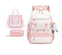 Cartable Fille Primaire-Sac à dos léger en tissu pour filles, pour les élèves du primaire de 5 à 15 ans