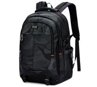 Cartable Garcon Primaire College 50cm Grande Sac à Dos Loisir Homme, Sacs Scolaire pour Ordinateur PC Portable 17 Pouces, Sacs pour Voyage Travail Affaire 12 13 14 15 16 17 18 19 20 10-23 Ans Ado Noir