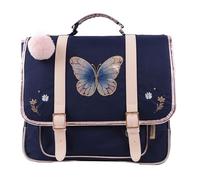 Cartable Glitter Butterfly ANONYM 38 cm 2 compartiments bleu marine