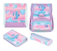 Herlitz Cartable primaire Loop Plus – Mixte Enfant, Lilas/Turquoise/Rose, 31×22×37 cm, 17 l