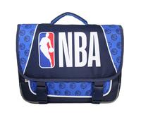 Bagtrotter Cartable 38 cm NBA Marine Primaire, Dos/bretelles rembourrés, Poche gourde, Licence NBA