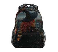 Cartable Nuit D'Halloween Des Sorcières Sac D'École Pour Camping