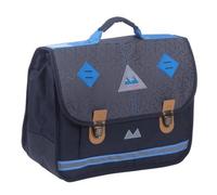 Cartable - Poids Plume - 38 cm - Noir - 2 Compartiments - Décor Imprimé Allover