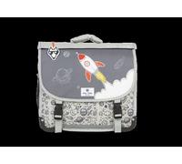 Cartable - POL FOX - ROCKET - 35 cm - Rabat réversible - Gris - Enfant