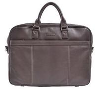 Cartable porte-ordinateur 15 en cuir KATANA - marron 6312 Noir G