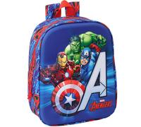 Cartable Préscolaire Safta Avengers 3d Panneau Moulé Imprimé Bleu / Rouge TU