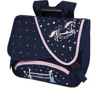 Cartable - Primaire - Bleu marine/Rose - 2 compartiments - 38x16x34cm - Cheval