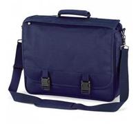 Cartable - QUADRA - QD65 - Bleu marine - Polyester 600D - Bandoulière amovible