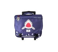 Cartable - Roulettes 38 Cm Garçon Pol Fox Shark Réversible Avec - Compartiments - Primaire - Bleu Marine Avec Motif Requin Bleu S