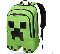 Cartable/Sac à dos - KALAVIKA - Creeper - Vert - 3 compartiments zippés - Licence Minecraft