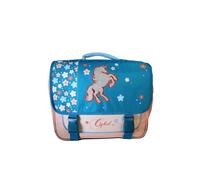 Cartable Scolaire 2 Compartiments Cybel Licorne Fleurie - 38 Cm Bleu M
