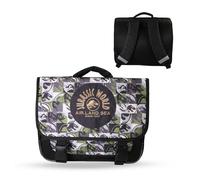 Bagtrotter Jurassic World - Cartable Scolaire 38 cm - Garçon - Vert/Gris - 2 Compartiments