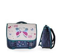 Cartable Scolaire 2 Compartiments Lili Lou Papillons - 38 Cm Beige M