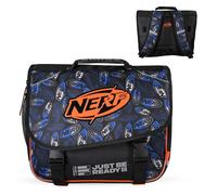 Cartable Scolaire 38 Cm - 2 Compartiments Nerf Off Screen Noir Et Orange M