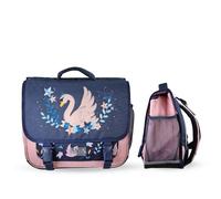 Cartable Scolaire 38 Cm - 2 Compartiments Phileas - Cygne Bleu Et Rose M