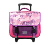 Cartable scolaire à roulettes phileas zèbre rose TU