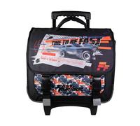 Bagtrotter - Cartable à roulettes 38 cm - Fast & Furious Noir - Primaire - Dos et Bretelles rembourrés - Bandes Réfléchissantes - Grand Rangement - Licence Officielle Fast & Furious
