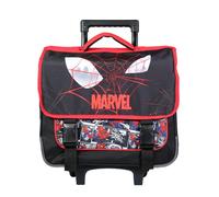 Cartable scolaire à roulettes primaire spiderman toile d'araignée noir TU