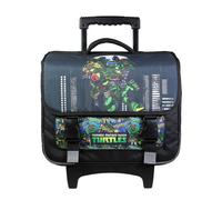Bagtrotter Cartable à roulettes 38 cm Tortues Ninja Noir