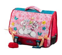 Cartable scolaire diddl et diddlina rose fleurs et papillons