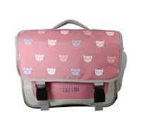 Cartable lili lou 38cm gris rose 2 compartiments bagtrotter primaire