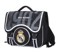 Cartable Scolaire - Real Madrid - Collection Officielle - 2 Compartiments - Bretelles Ajustables - Polyester