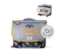 Cartable Scolaire Réversible 38 Cm Pol Fox Race ? Motif Voiture ? 2 Compartiments Gris M