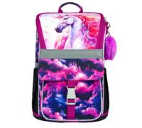 Baagl Cartable Fille pour 1ère classe - Sac d'école ergonomique pour enfants - Sac à dos d'école avec sangle de poitrine - Cartable primaire Cartable Tornister, Licorne royale