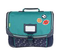 Tann's - Cartable 38cm Les Fantaisies Alexandre vert - Broderies ballons basket foot rugby - Cartable scolaire garçon 2 soufflets - CP CE1 CE2