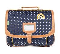 Tann's - Cartable 38cm Les Fantaisies Faustine Bleu - Imprimé Pois - Cartable Scolaire Fille 2 Soufflets - CP CE1 CE2