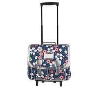 Cartable Trolley Fille 41 Cm Motif Floral Bleu / Rose / Blanc TU