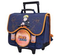 Cartable Trolley Garçon Naruto Shippuden Avec 2 Compartiments 41 Cm Bleu / Orange / Noir TU