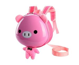 Cartables pour enfants pour la rentrée scolaire Sacs à dos rigides mignons Sacs à dos pour enfants et filles Sacs à dos légers en coquille d'œuf pour sortir Petits sacs à bandoulière pour femmes (rose