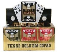 Cartamundi Copag Gold Texas Hold'Em Jumbo Index 100% Plastic Playing Cards - 12 Decks