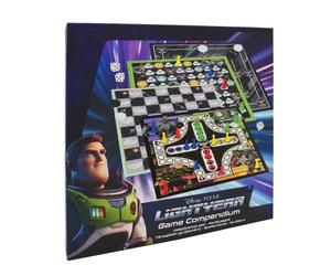 Cartamundi Lightyear Games Compendium, Profitez de 4 Jeux de société différents, y Compris Neuf Morris, Draughts, Ludo, échelles, Jeu de société - Excellent Cadeau pour Les Enfants de 4 Ans et Plus