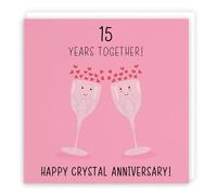 Carte 15e anniversaire de mariage - Noces de cristal