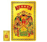 Carte 2027 Wealth God Good Luck - Souvenir décoratif portable | Cartes symbolisant le succès de la fortune pour adultes, femmes, hommes, famille, quotidien, anniversaire, vacances