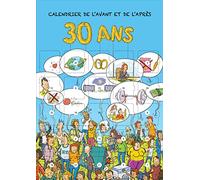 Carte 30 ans calendrier de l'avant ou de l'après anniversaire de 30 ans 25 résolutions et défis