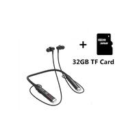 (Carte 32 Go supplémentaire) Casque Bluetooth sans fil V7, lecteur MP3 avec carte TF, tour de cou, stéréo