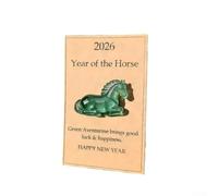 Carte 3D pour cheval Résine 5cm Décoration Porte-Bonheur Carte(Green Seat c)