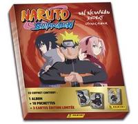 Carte à collectionner Panini Naruto Shippuden Coffret Album avec 18 pochettes et 3 cartes Édition Limitée