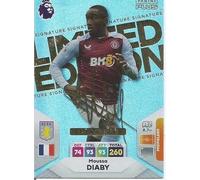 Carte à collectionner Panini Premier League Plus 2023 2024 Moussa Diaby Signature Édition limitée