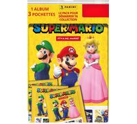 Carte à collectionner Panini Super Mario 2 Album + 3 pochettes + Carte EL